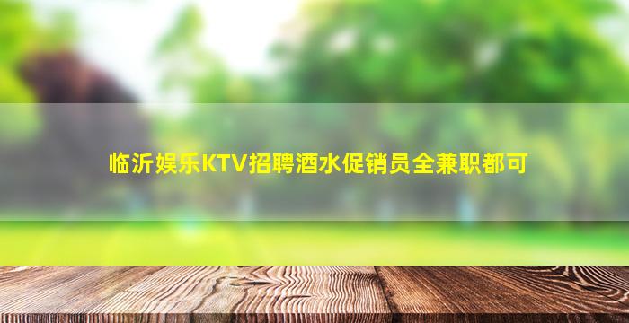 临沂娱乐KTV招聘酒水促销员全兼职都可